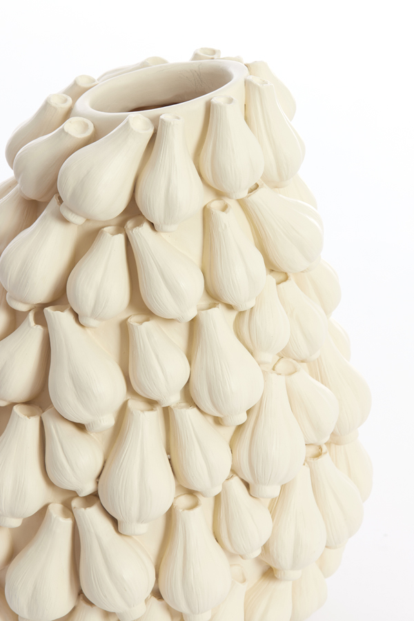 Light & Living - Vaas GARLIC - 27x26.5x33cm - Wit