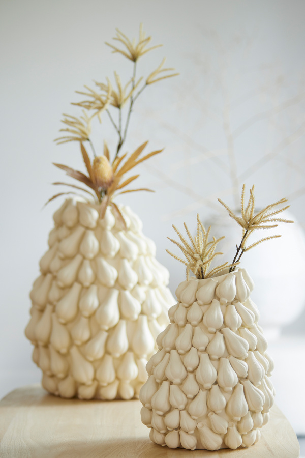 Light & Living - Vaas GARLIC - 27x26.5x33cm - Wit