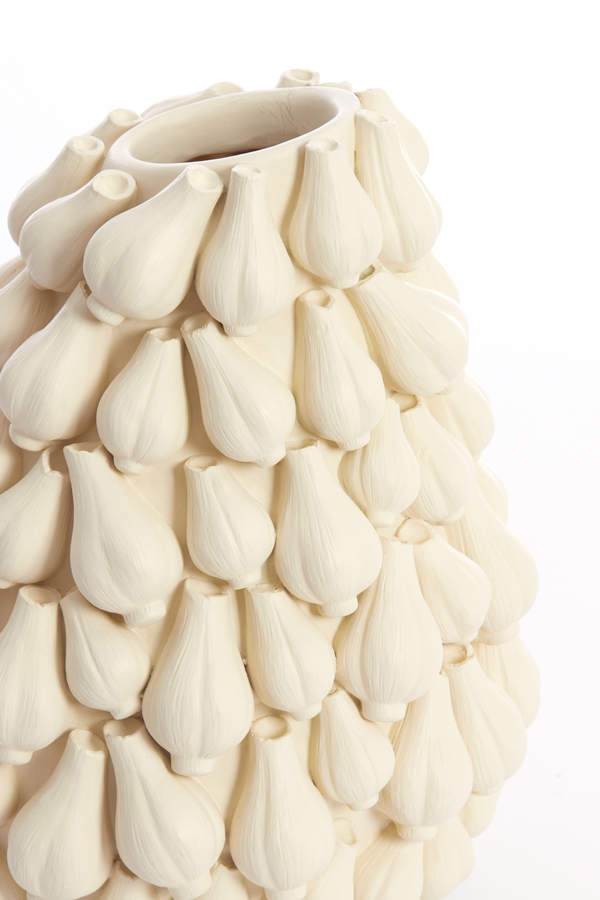 Light & Living - Vaas GARLIC - 42x39x47cm - Wit