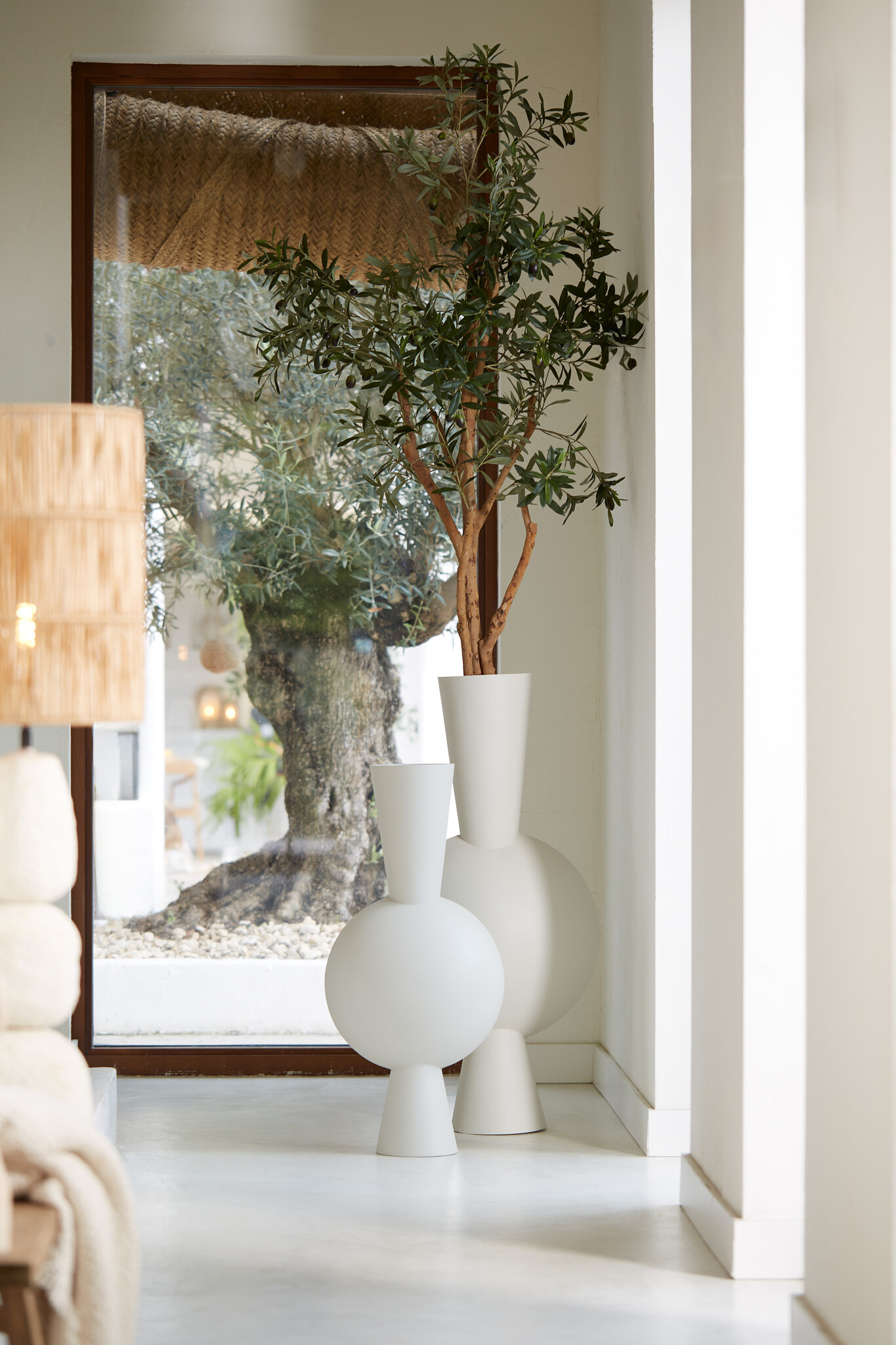 Light & Living - Vaas KAVANDU - 47x26x100cm - Wit