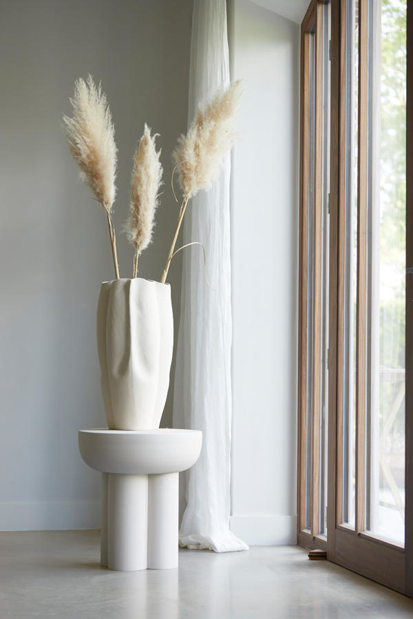 Light & Living - Vaas SANGULI - 28x27.5x56cm - Wit