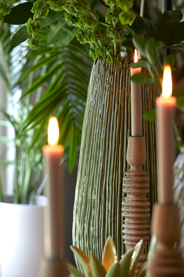Light & Living - Vaas KOPRA - Ø24.5x52cm - Groen