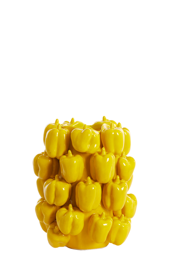 Light & Living - Vaas BELLPEPPER - 23.5x23x32.5cm - Geel