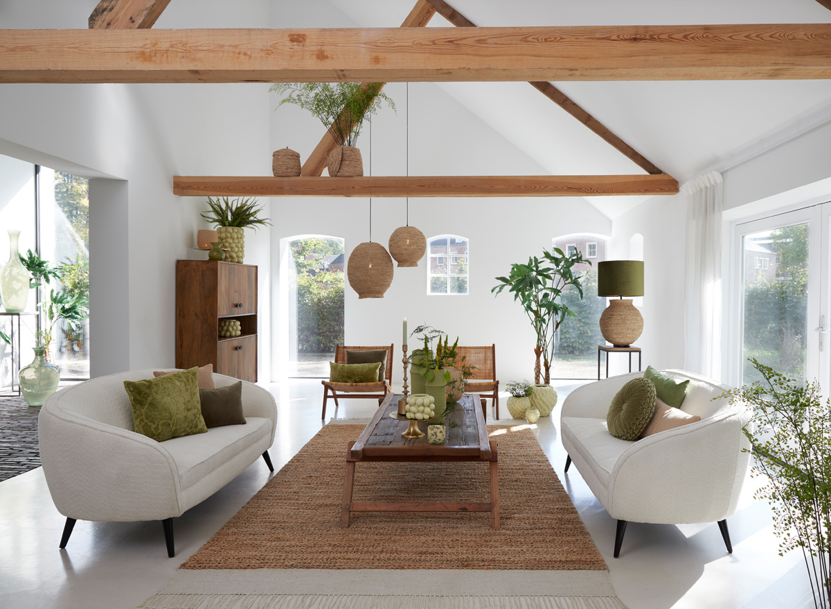 Light & Living - Vaas MACADAMIA - Ø18.5x45.5cm - Groen