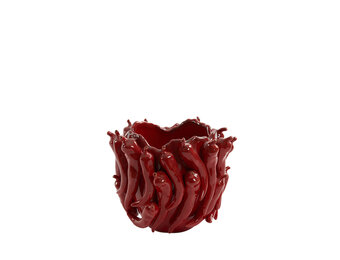 Light & Living - Vaas PEPPER - 25.5x24.5x20.5cm - Rood