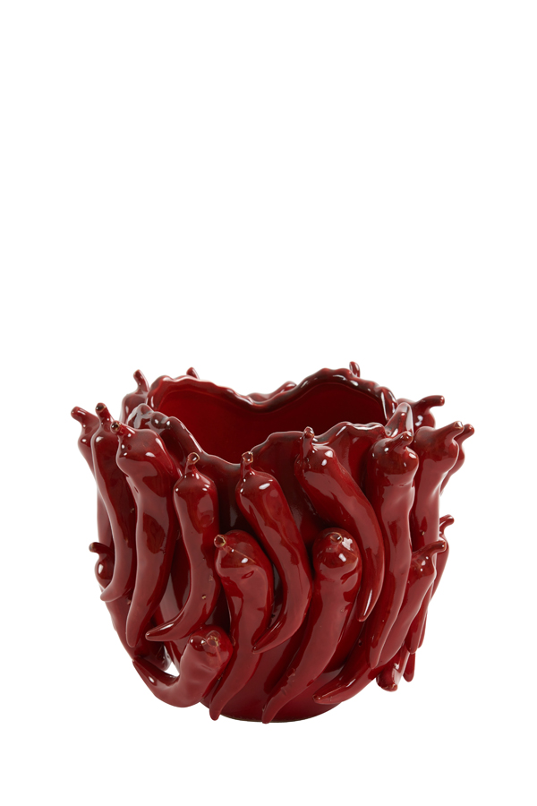 Light & Living - Vaas PEPPER - 25.5x24.5x20.5cm - Rood