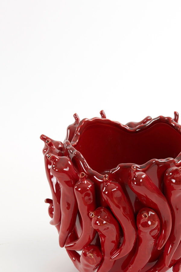 Light & Living - Vaas PEPPER - 25.5x24.5x20.5cm - Rood