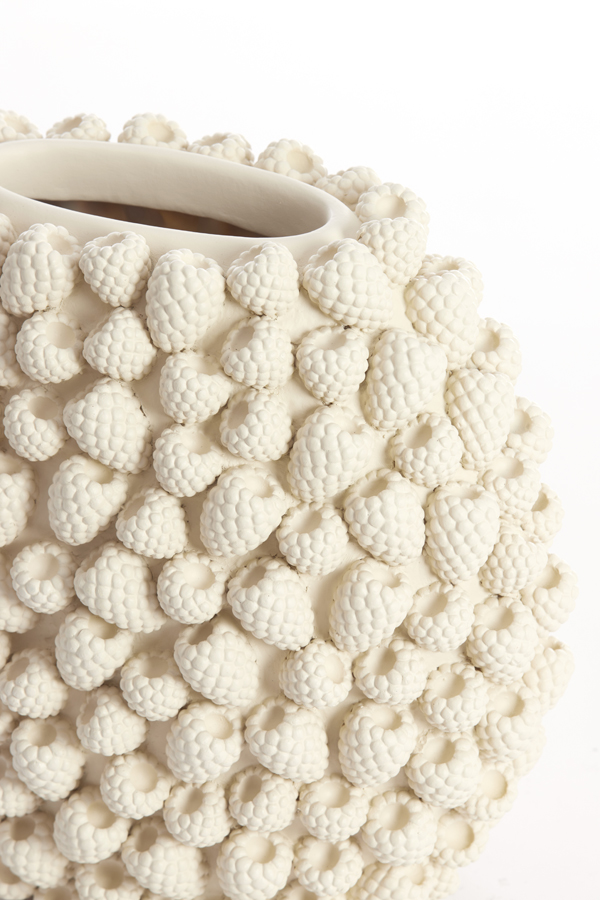 Light & Living - Vaas RASPBERRY - 44.5x22x35cm - Wit