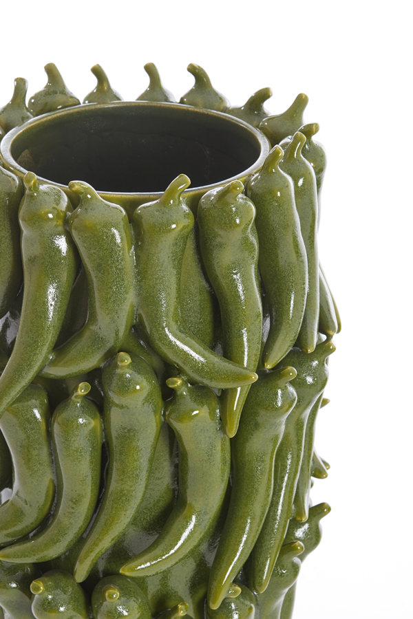 Light & Living - Vaas PEPPER - 26.5x25x39cm - Groen