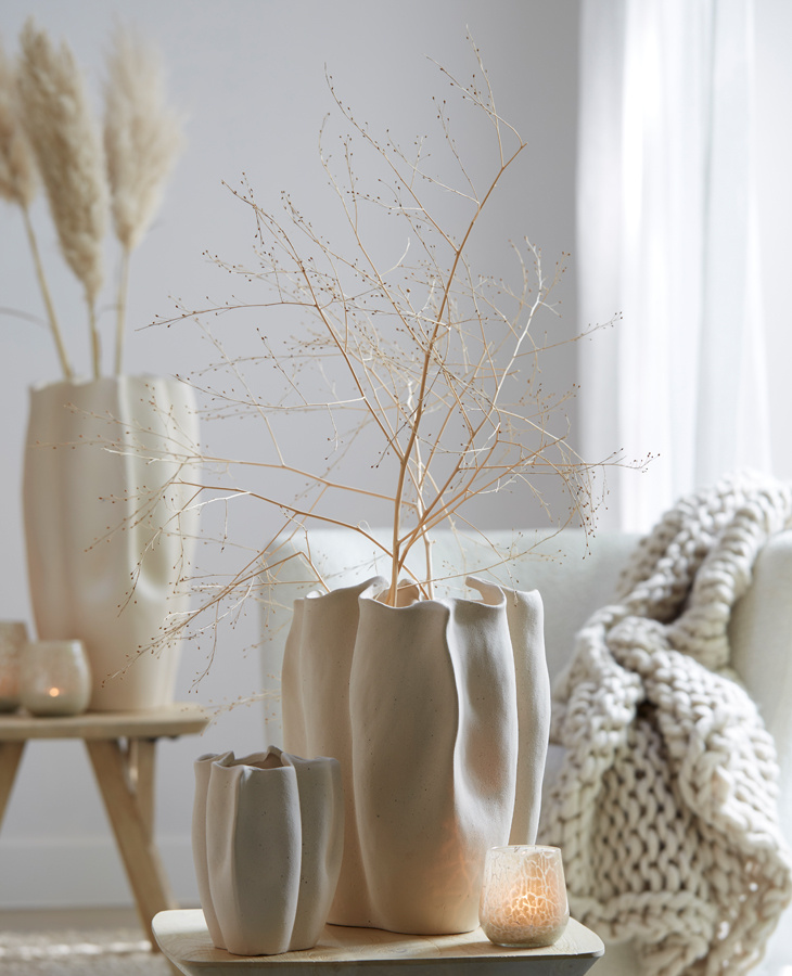 Light & Living - Vaas SANGULI - 15x14.5x19cm - Wit