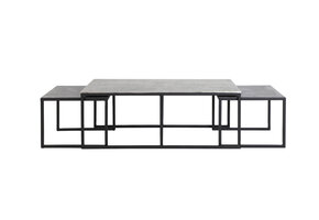 Light & Living - Salontafel KUMALU - 120x60x45cm - Zilver - Set van 3