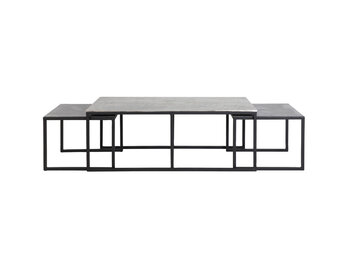 Light & Living - Salontafel KUMALU - 120x60x45cm - Zilver - Set van 3