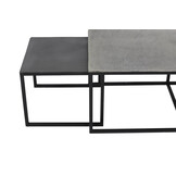 Light & Living - Salontafel KUMALU - 120x60x45cm - Zilver - Set van 3