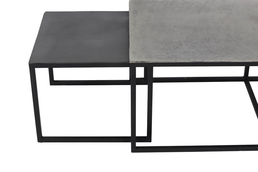 Light & Living - Salontafel KUMALU - 120x60x45cm - Zilver - Set van 3