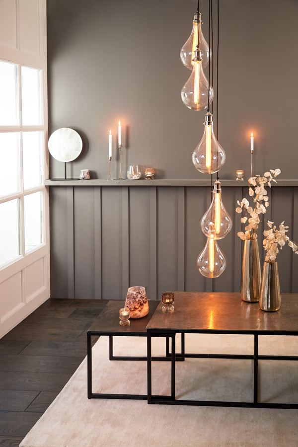 Light & Living - Salontafel KUMALU - 120x60x45cm - Zilver - Set van 3