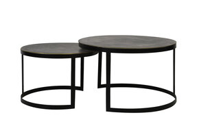 Light & Living - Salontafel TRELO - Ø76x46cm - Brons - Set van 2