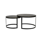 Light & Living - Salontafel TRELO - Ø76x46cm - Brons - Set van 2