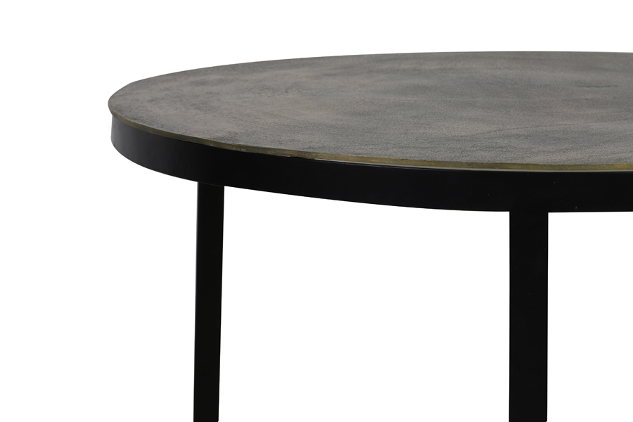 Light & Living - Salontafel TRELO - Ø76x46cm - Brons - Set van 2