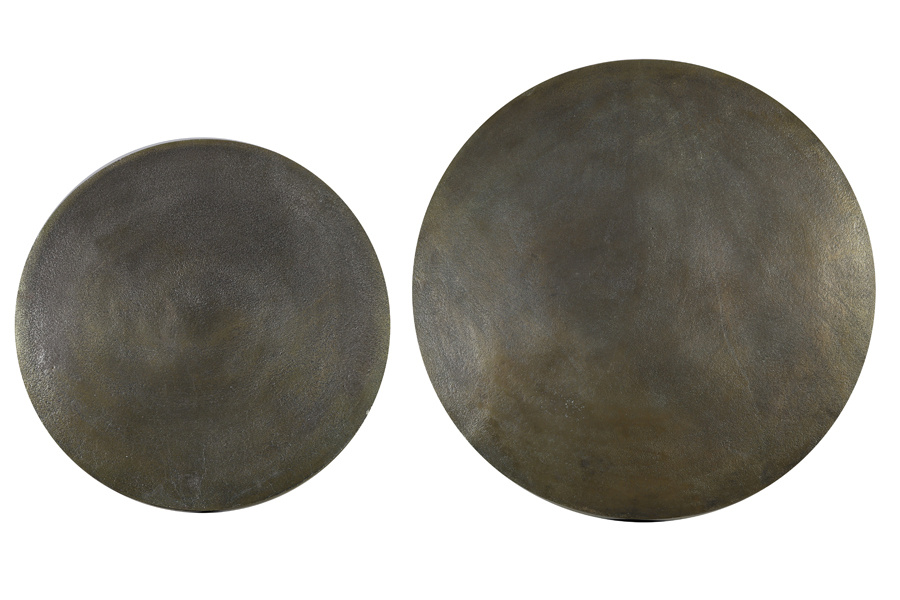 Light & Living - Salontafel TRELO - Ø76x46cm - Brons - Set van 2
