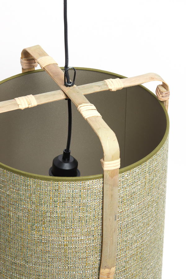 Light & Living - Hanglamp SENDAI - Ø42x70cm - Groen