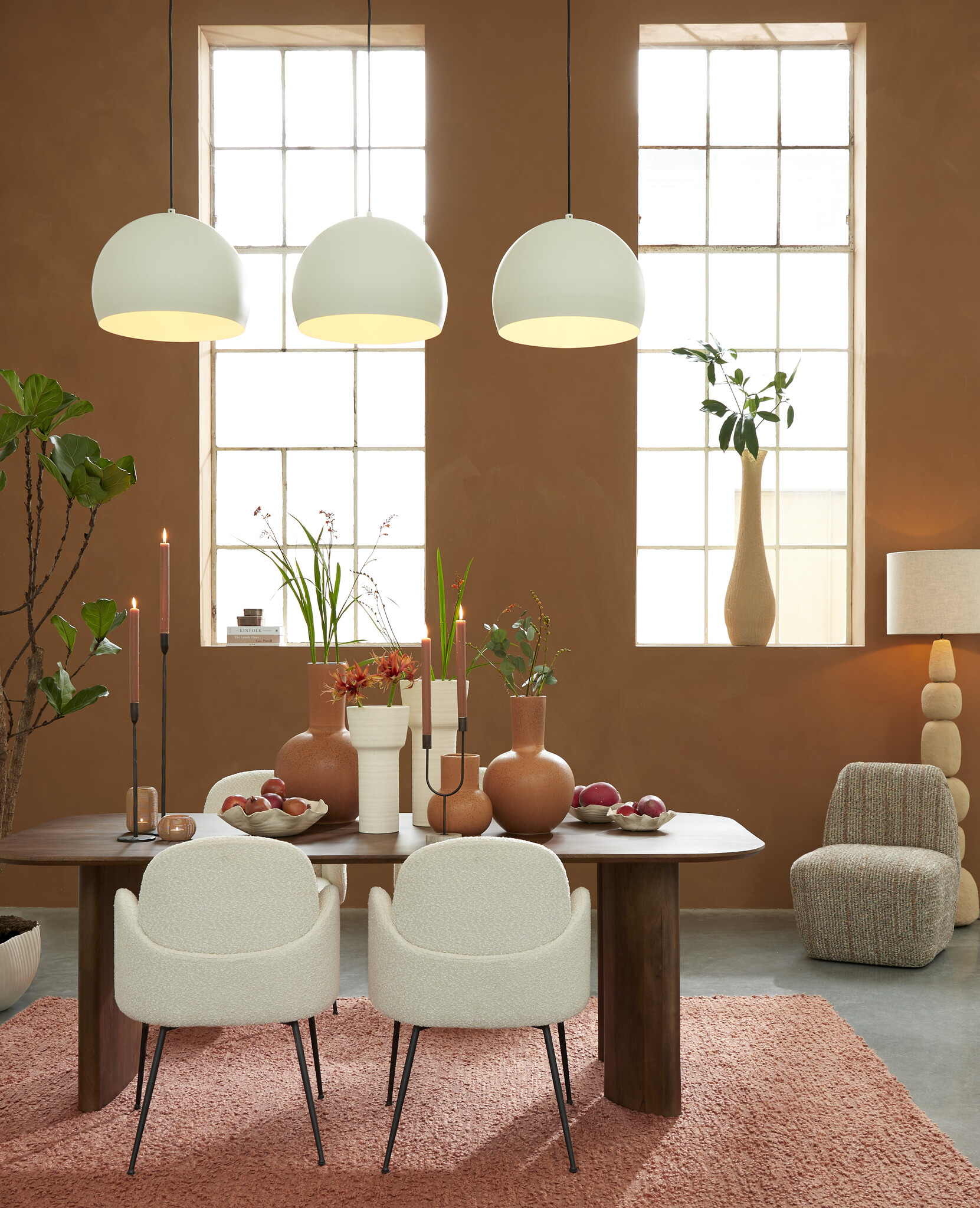 Light & Living - Eetkamerstoel CHIBA - 59x62x86cm - Wit - Set van 2