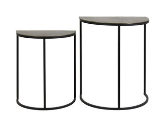 Light & Living - Bijzettafel PETO - 46x30.5x55cm - Brons - Set van 2