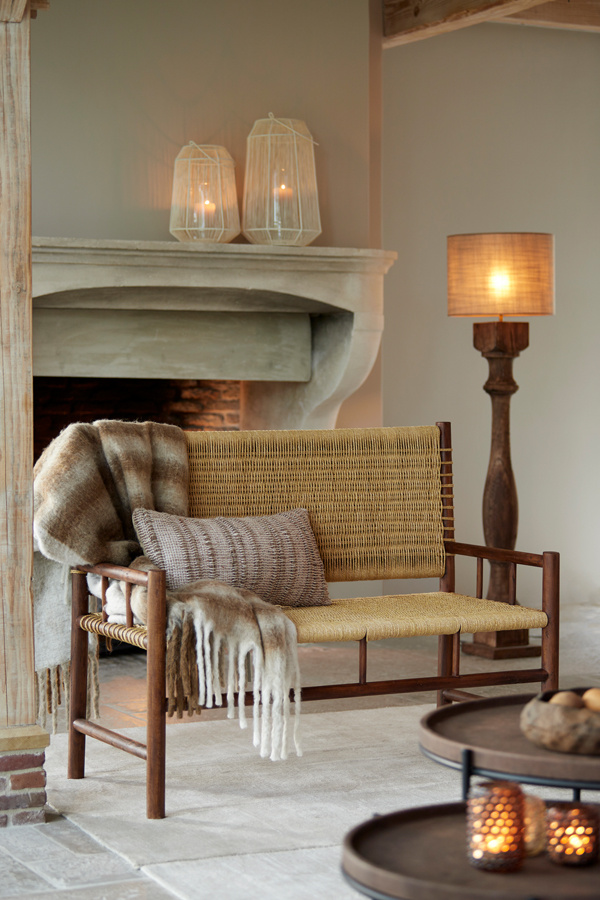 Light & Living - Plaid APISI - 150x125x0.1cm - Bruin