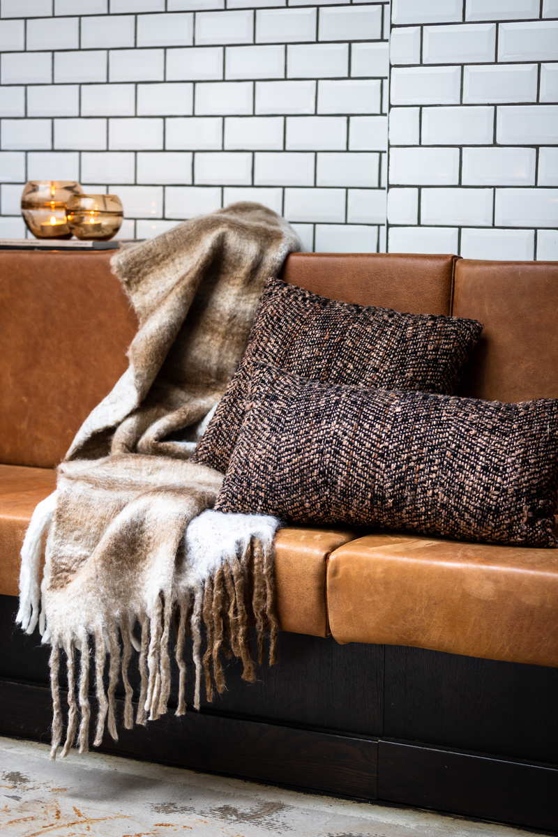 Light & Living - Plaid APISI - 150x125x0.1cm - Bruin