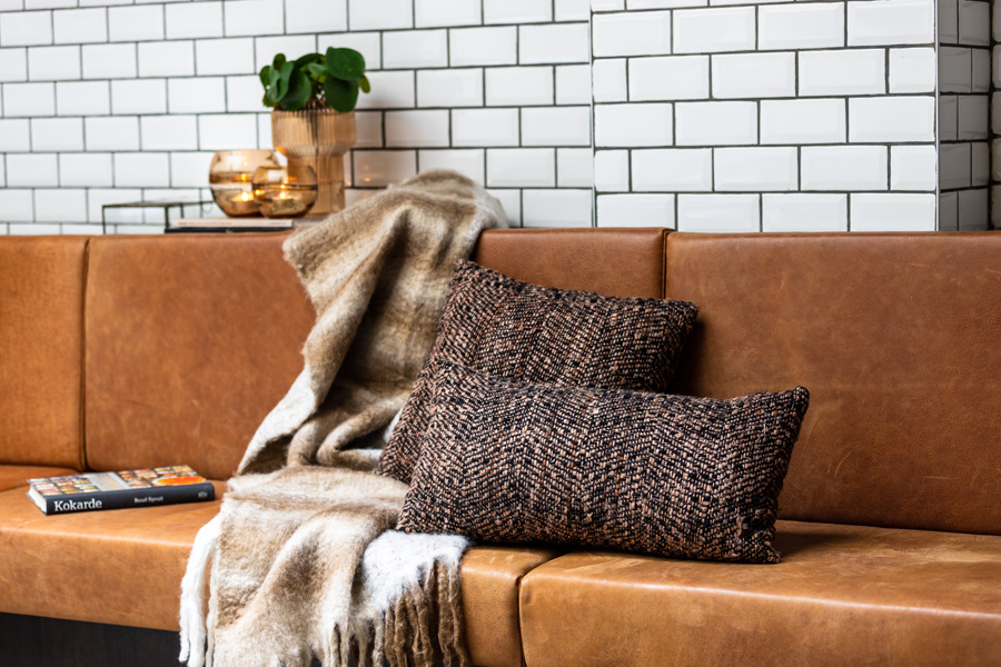 Light & Living - Plaid APISI - 150x125x0.1cm - Bruin