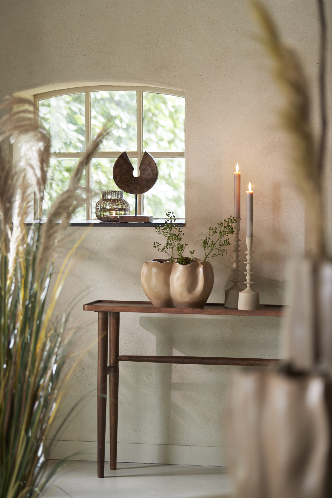 Light & Living - Side QIANO - 140x30x82cm - Bruin