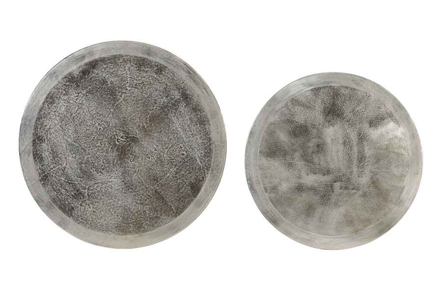 Light & Living - Salontafel TALCA - Ø75x45cm - Zilver - Set van 2
