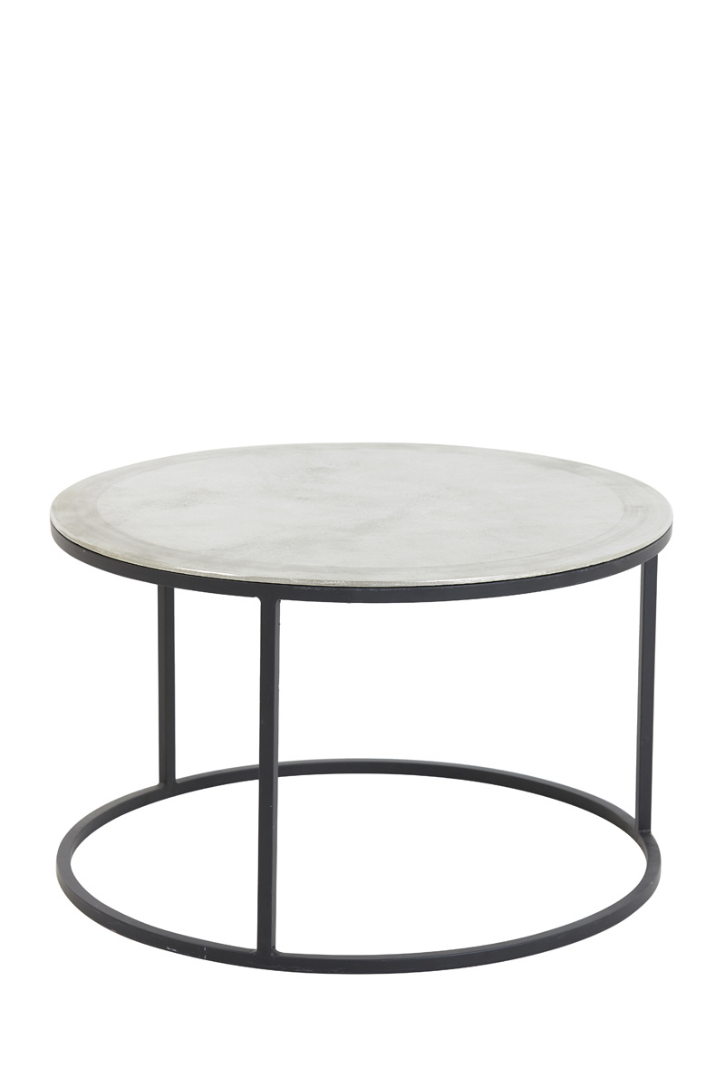 Light & Living - Salontafel TALCA - Ø75x45cm - Zilver - Set van 2