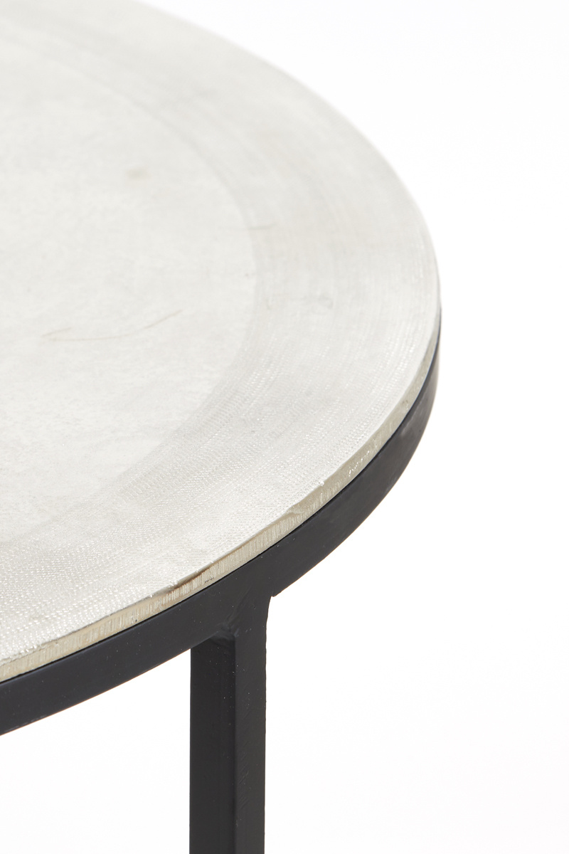 Light & Living - Salontafel TALCA - Ø75x45cm - Zilver - Set van 2