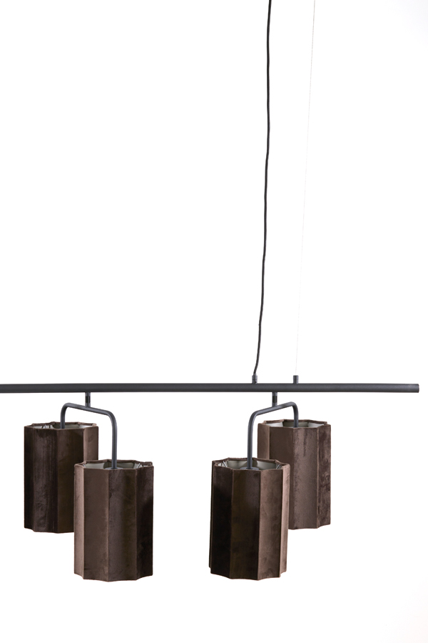 Light & Living - Hanglamp EDISA - 160x50x25cm - Bruin