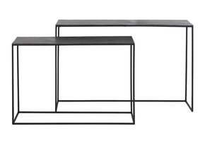 Light & Living - Side BOCA - 120x25x80cm - Zwart - Set van 2