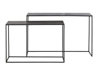 Light & Living - Side BOCA - 120x25x80cm - Zwart - Set van 2