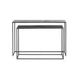 Light & Living - Side BOCA - 120x25x80cm - Zwart - Set van 2