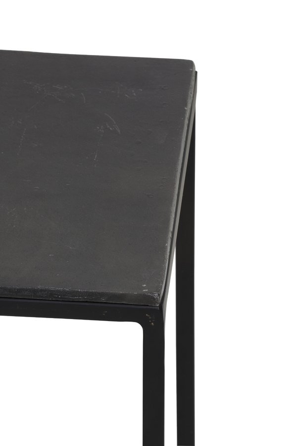 Light & Living - Side BOCA - 120x25x80cm - Zwart - Set van 2