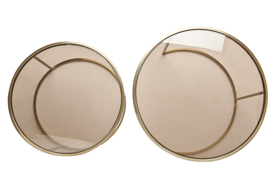 Light & Living - Salontafel DUARTE - Ø75x44cm - Goud - Set van 2