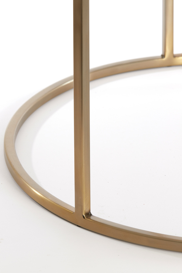 Light & Living - Salontafel DUARTE - Ø75x44cm - Goud - Set van 2