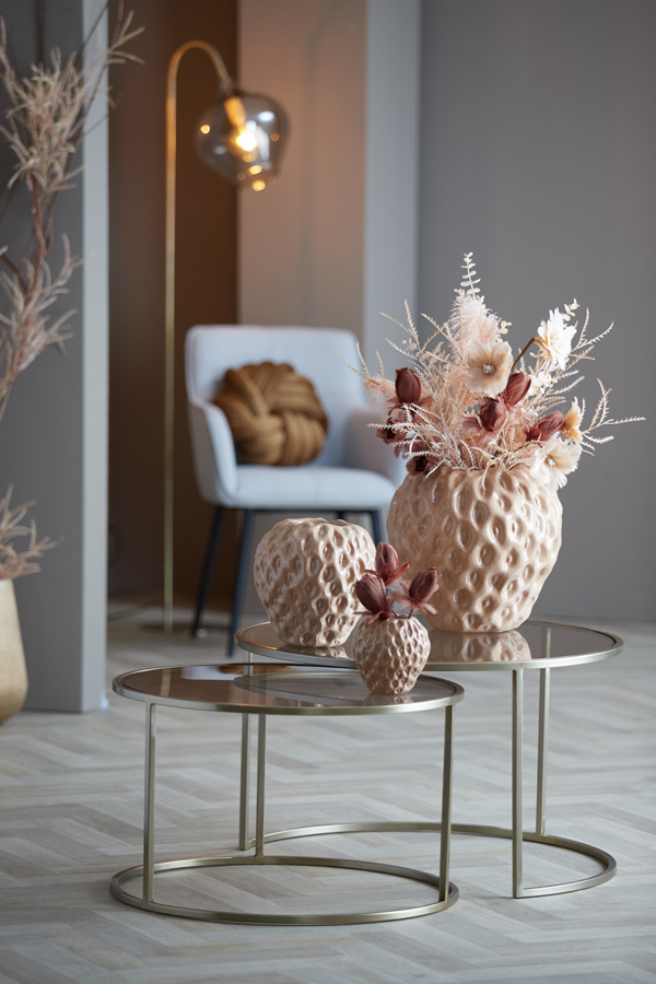 Light & Living - Salontafel DUARTE - Ø75x44cm - Goud - Set van 2