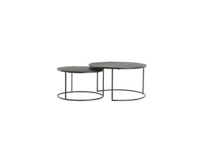 Light & Living - Salontafel TALCA - Ø76x41cm - Bruin - Set van 2
