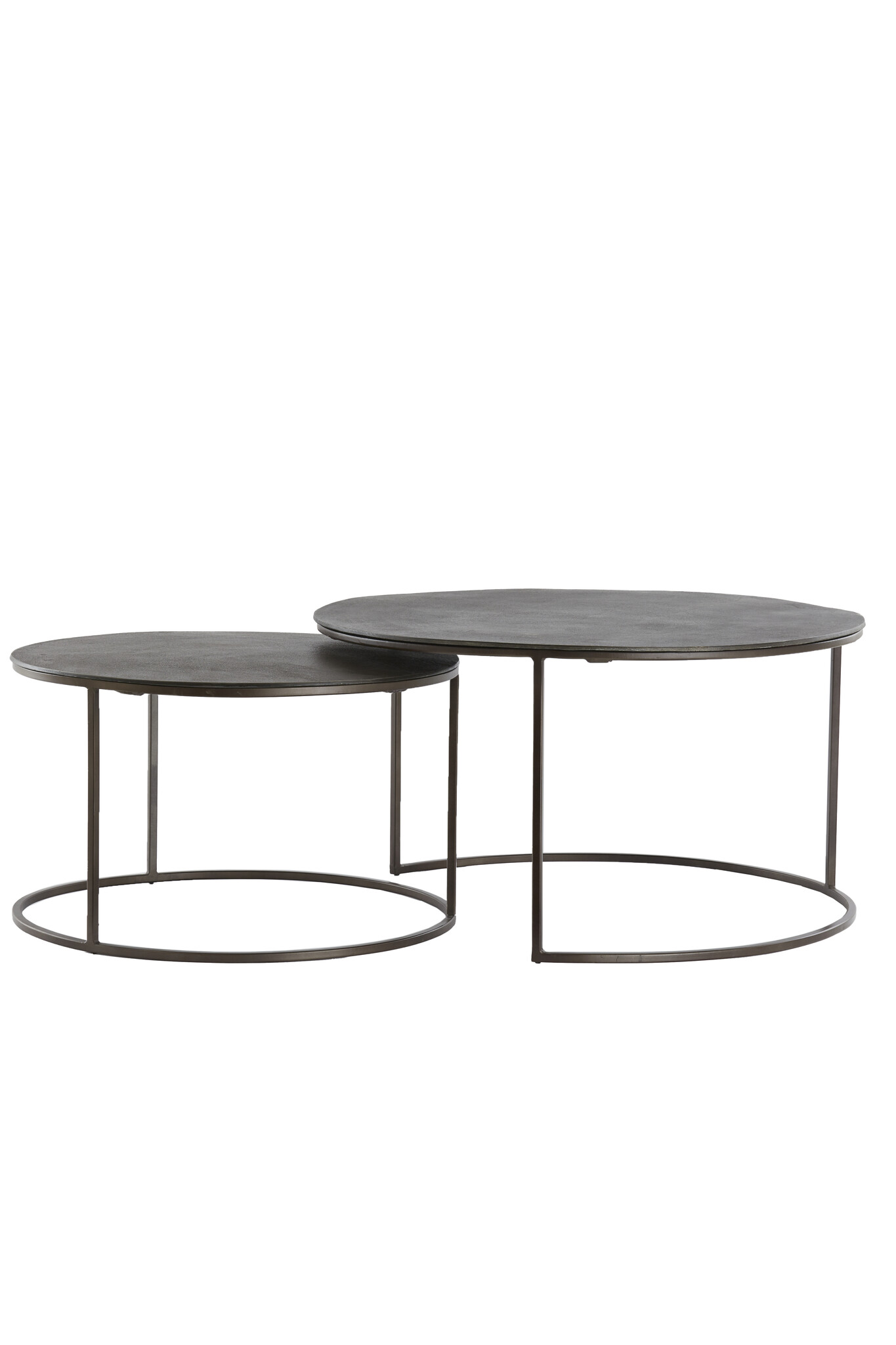 Light & Living - Salontafel TALCA - Ø76x41cm - Bruin - Set van 2