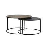 Light & Living - Salontafel TALCA - Ø75x45cm - Brons - Set van 2