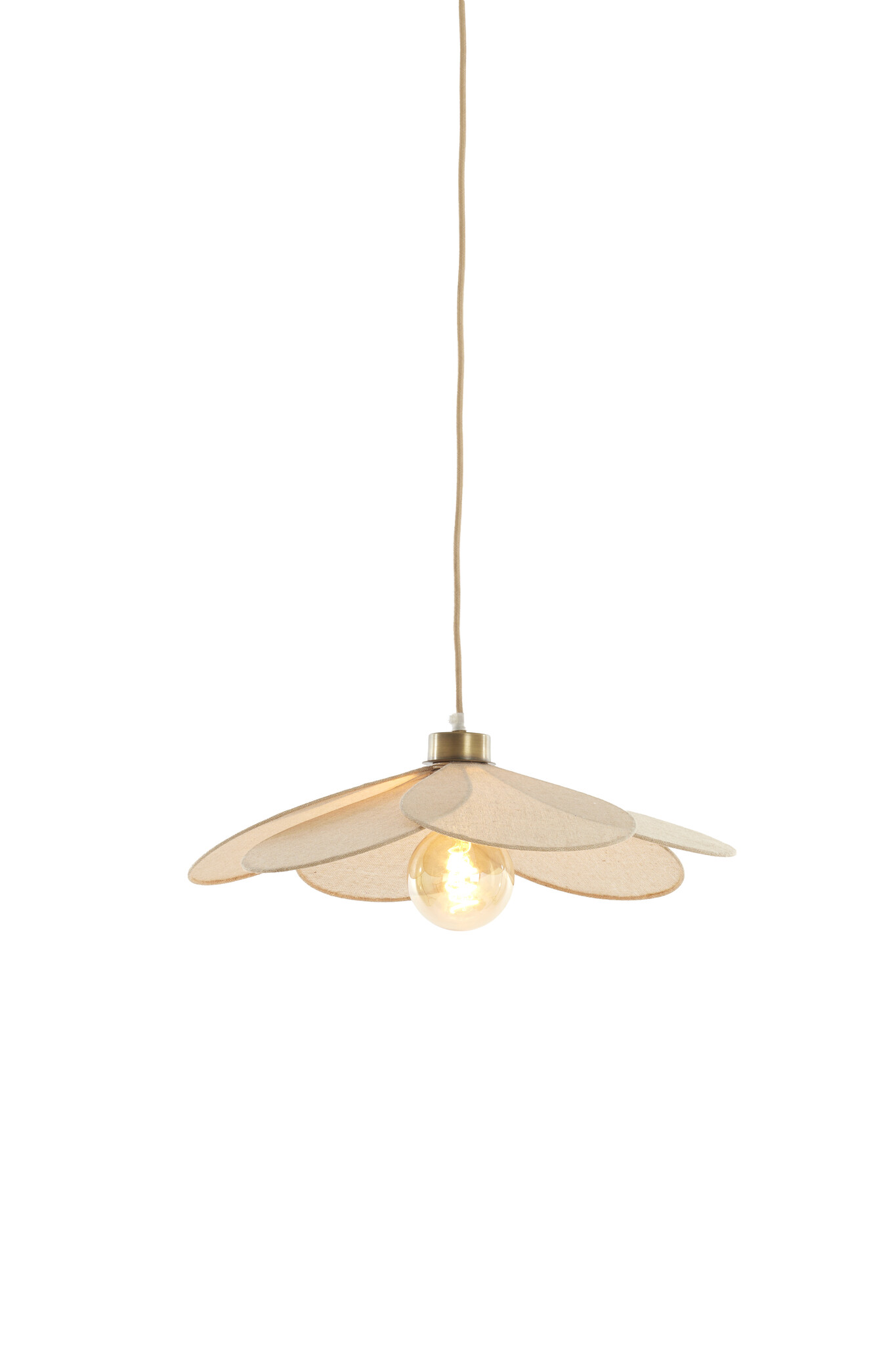 Light & Living - Hanglamp FYANO - Ø46x13cm - Bruin
