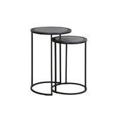Light & Living - Bijzettafel TALCA - Ø40x60cm - Zwart - Set van 2