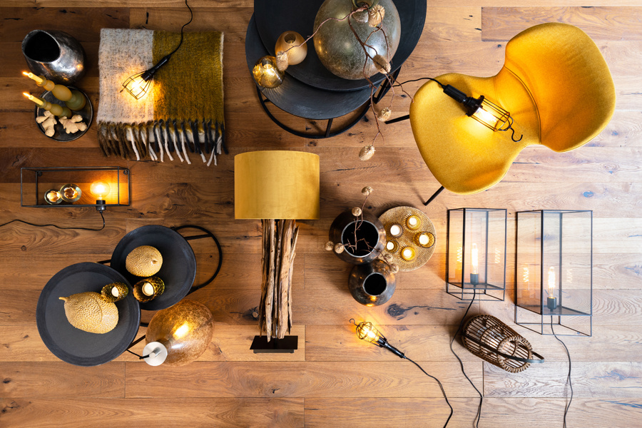 Light & Living - Bijzettafel TALCA - Ø40x60cm - Zwart - Set van 2