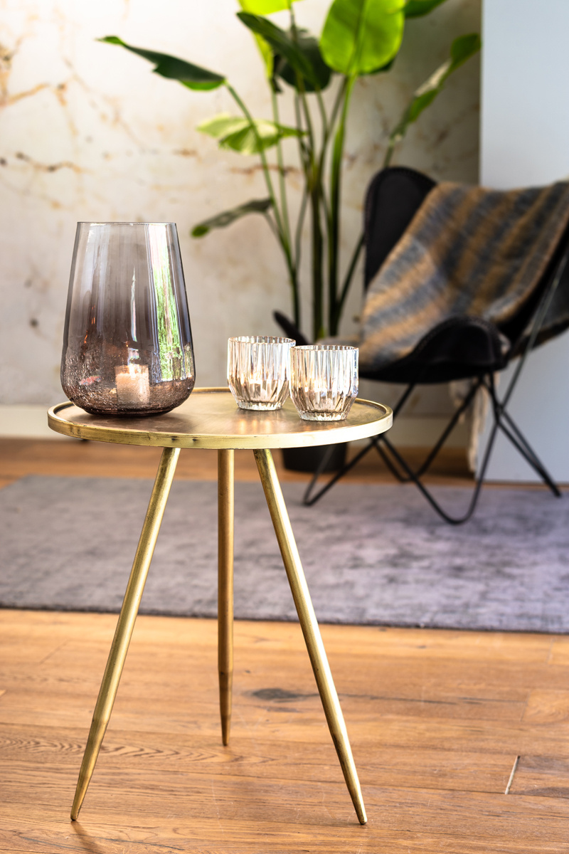 Light & Living - Bijzettafel ENVIRA - Ø39.5x50.5cm - Goud