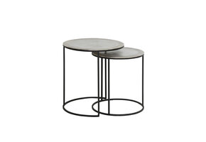 Light & Living - Bijzettafel TALCA - Ø49x52cm - Zilver - Set van 2