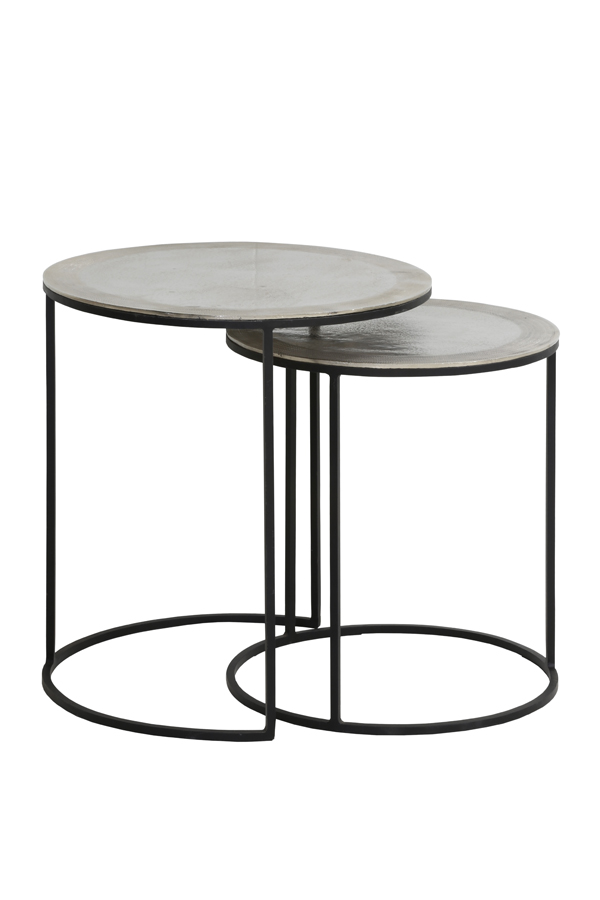 Light & Living - Bijzettafel TALCA - Ø49x52cm - Zilver - Set van 2